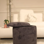 Antrasit Kapaklı Puf