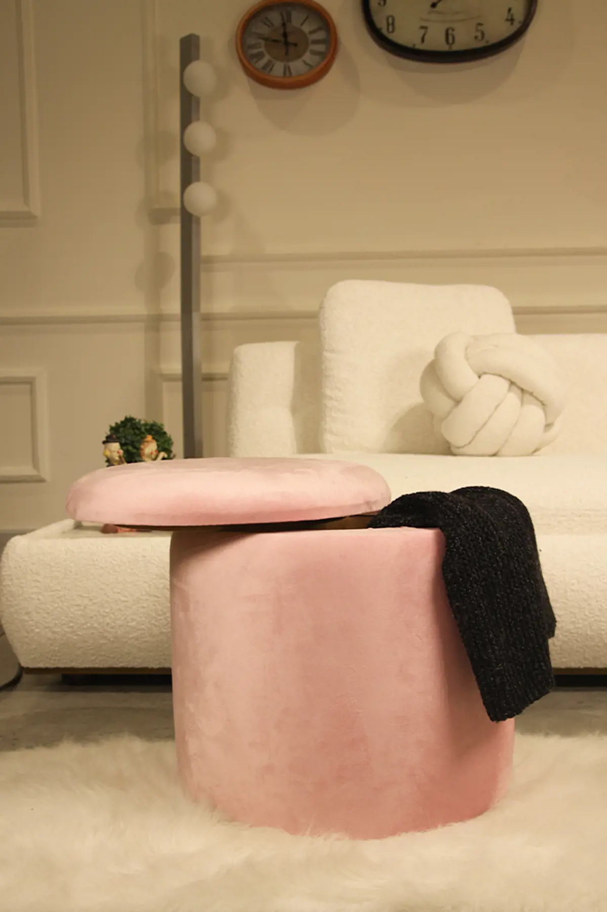 pembe-puf-01 Pembe Kapaklı Puf - Görsel 1